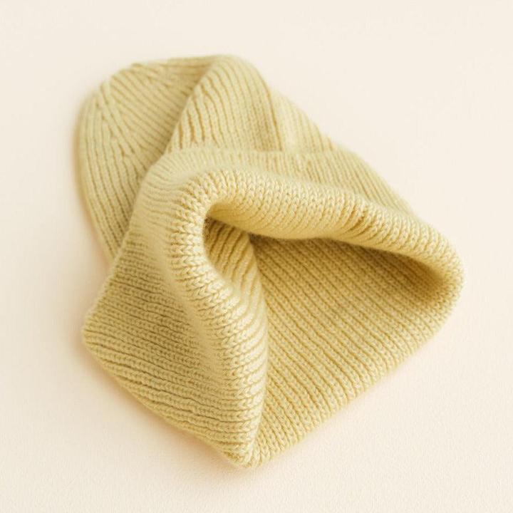 Produktbild Hvid Beanie Fonzie Yellow