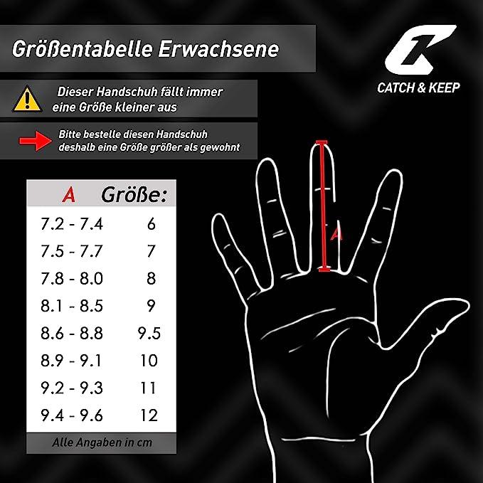 Produktbild Catch & Keep Fussballhandschuhe Fly Grey Soul Gr. 8 Grau Torwart Keeper Goalie Handschuhe (8)