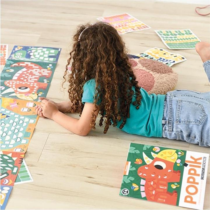 Immagine prodotto Poppik Poster adesivo panoramico (1 poster + 520 adesivi), dinosauri