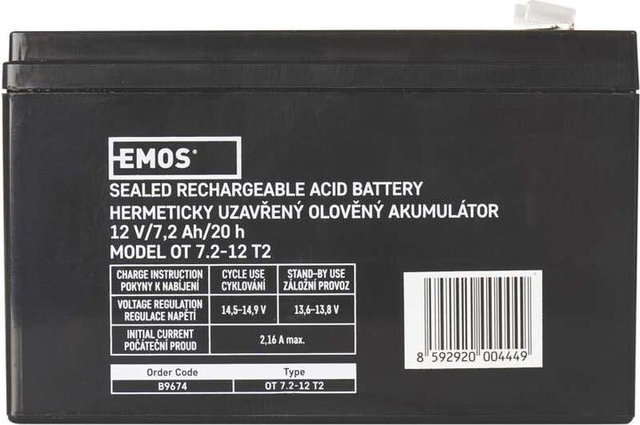 Actual product image Emos ACCUMULATOR SLA 7.2Ah FA6.3 (1 pcs., Device specific, 7200 mAh)
