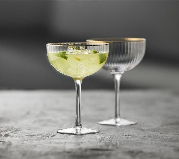 Image du produit Lyngby Verre - Palermo Cocktail glass 31 cl Gold 4 pc (3.15 dl, 4 x, Verres à apéritif)