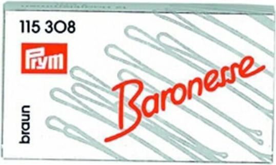 Baronesse Klemmen 120er Box 4cm braun BA (12 Stk.)
