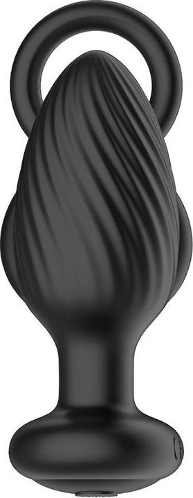 Actual product image Nexus - TORNADO Rotating Plug with Cock & Ball Rings - Black
