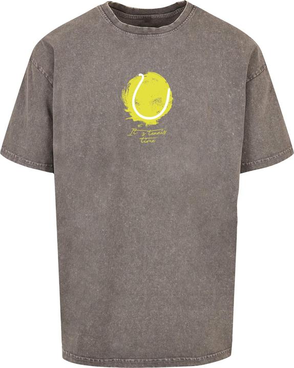 Actual product image Merchcode Its Tennis Time Acid Washed Oversized Tee - 112911 (L)