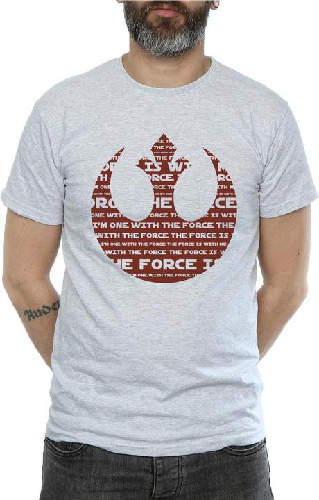 Immagine prodotto Star Wars Rogue One I'm One With The Force Alliance Emblem Red Maglietta Uomo (3XL)