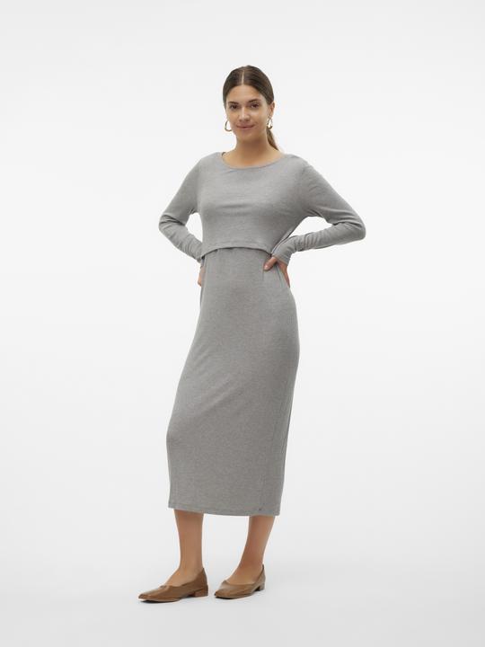 Image du produit Mamalicious Coupe ajustée Col rond Robe midi (M)