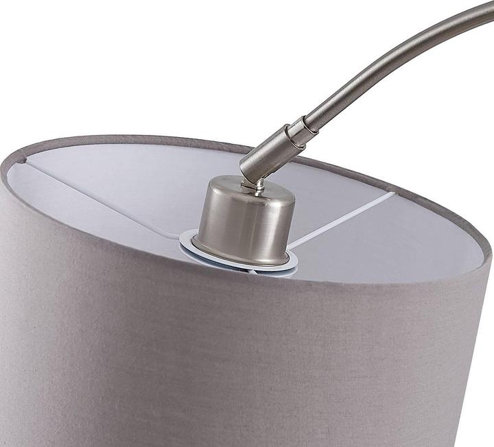 Produktbild Lindby Keriba Stehleuchte, nickel/taupe (E27)