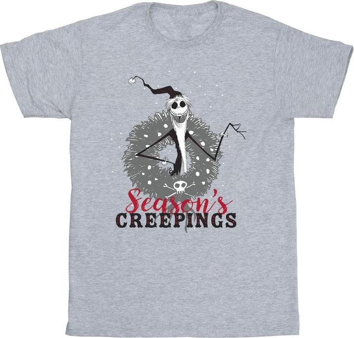 Disney The Nightmare Before Christmas Seasons Creepings Wreath TShirt Mädchen