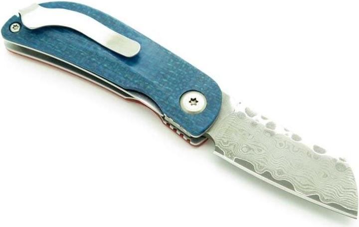 Actual product image Mcusta Petit Orange-Blue Micarta Damascus (4.80 cm)