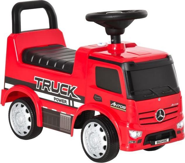 Immagine prodotto Swisshandel24 Auto cavalcabile per bambini Mercedes ANTOS in stile camioncino con luci per bambini dai 12 anni in