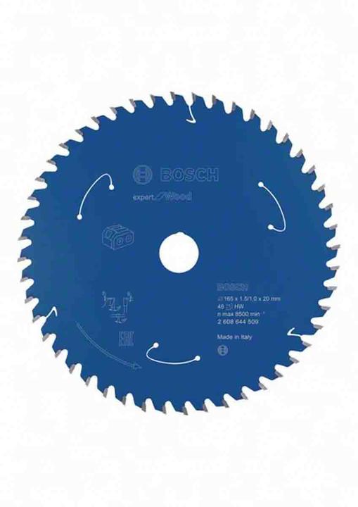 Produktbild Bosch Professional Zubehör Akku-Kreissägeblatt Expert for Wood, 165 x 1,5/1 x 20, 48 Zähne