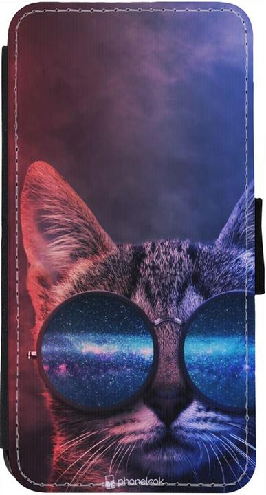 Image du produit PhoneLook Coque Wallet noir Red Blue Cat Glasses (Apple iPhone 12 Pro Max)
