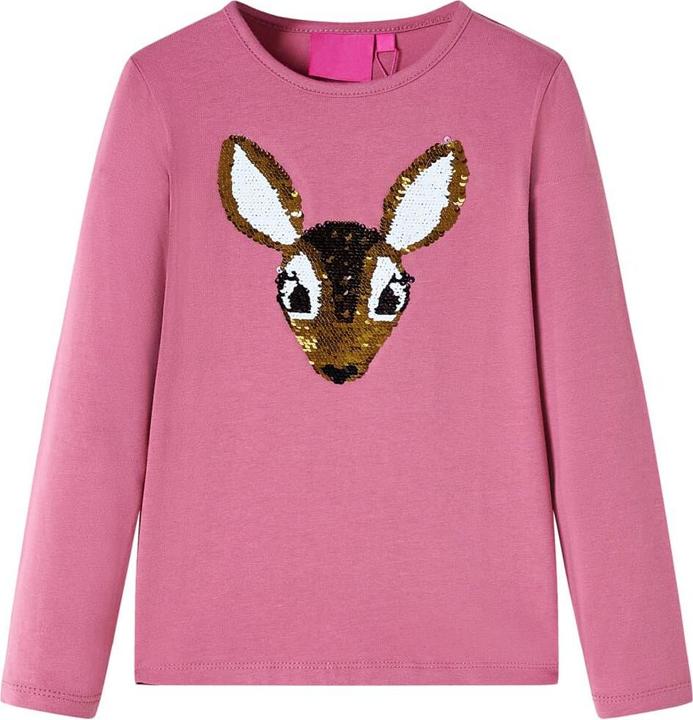 Image du produit VidaXL Tee-shirt manches longues enfant rose framboise 104,Matériau : 95 (104)