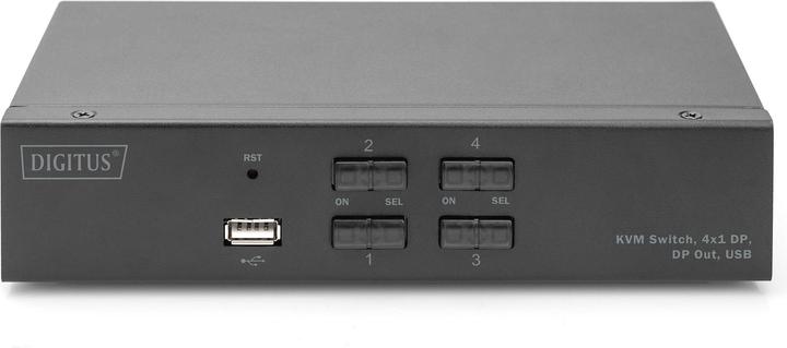 Produktbild Digitus KVM Switch, 4x1 DP, DP Out,USB