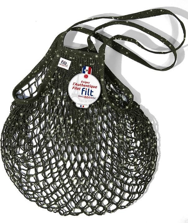 Filt - Einkaufsnetz mit langem Griff khaki glitter