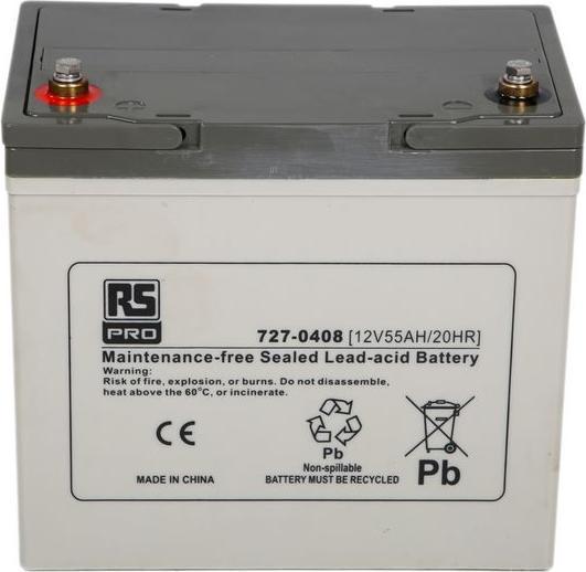 Actual product image Rs Pro Normal AGM 12V 55Ah battery (12 V, 55000 mAh)