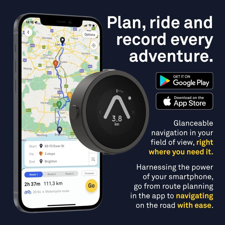 Actual product image Beeline Motorbike Navi GPS Computer Silver (1")