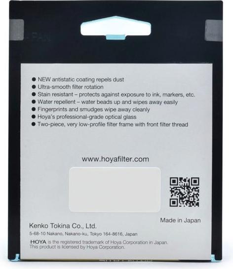 Actual product image Hoya Fusion Antistatic Next CIR-PL Filter (72 mm, Polarizing filter, 72 mm)