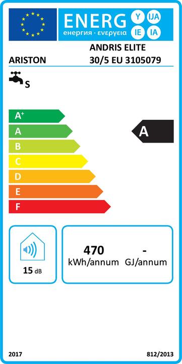 Energie-Label Ariston Andris Elite 30/5 Eu