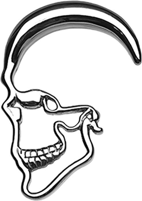 Actual product image Star Piercing Ear weight spiral silver skull (without brass, Surgical steel 316L)