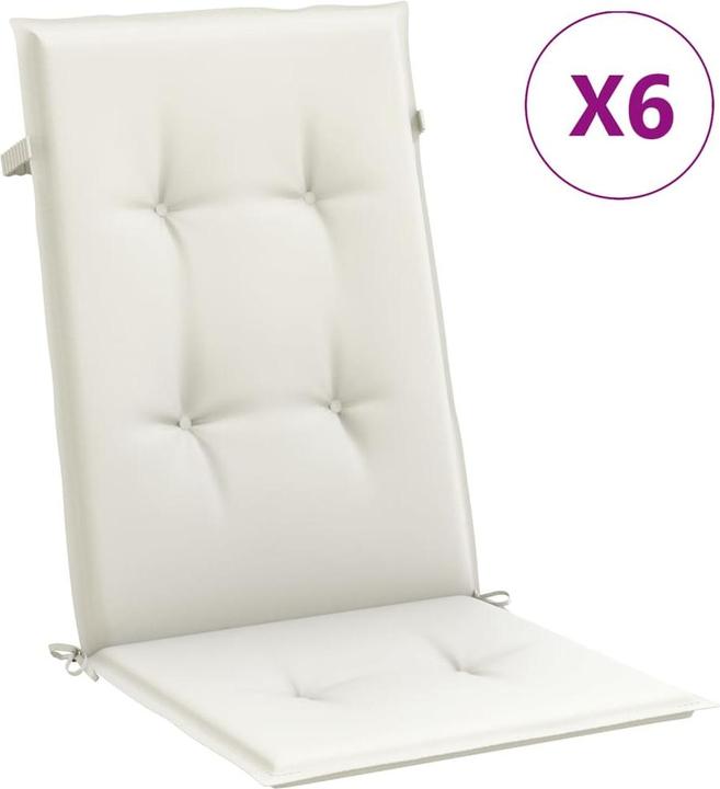 Immagine prodotto VidaXL Cuscini dello schienale alto 6 pezzi in tessuto (120 x 50 x 4 cm)