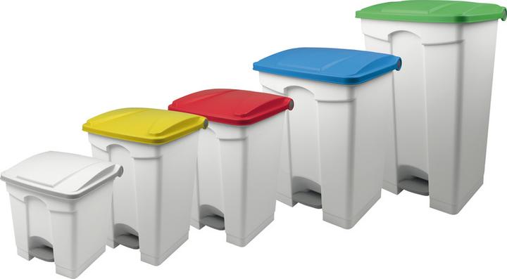 Produktbild Helit Papierkorb 18 l H331xØ315 mm mit Griffrand Kunststoff lichtgrau (18 l)