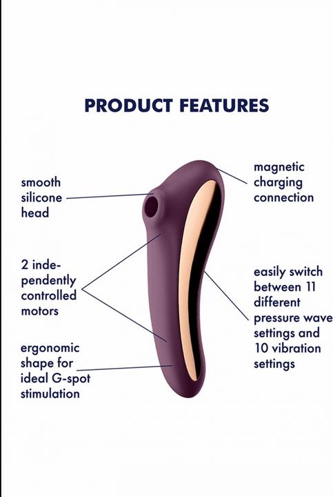 Actual product image Satisfyer Dual Kiss Air Pulse Vibrator