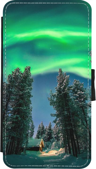 Immagine prodotto PhoneLook Cover Portafoglio nero Inverno 22 Luci del Nord (Apple iPhone X, Apple iPhone XS)