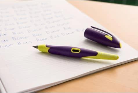Produktbild STABILO EASYbirdy ergonomischer Schulfüller für Rechtshänder Standard-Feder (Gelb, Violett, 1 x)