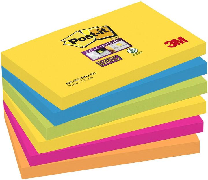 Actual product image Post-it Super Sticky Rio Notes (127 x 76 mm)