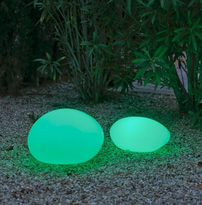 Produktbild Newgarden PETRA 40 LED Solar Steinleuchte, Stein-Design 40cm + RGB, Akku, Controller Innen & Aussen I