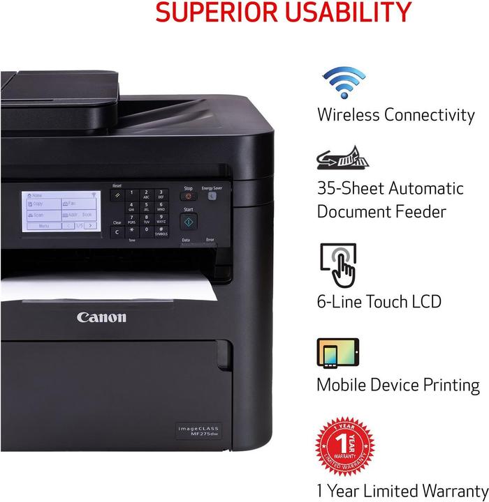 Actual product image Canon i-SENSYS MF 275 dw (Laser, Black and white)