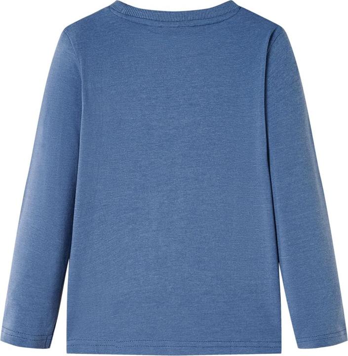 Produktbild VidaXL Kinder-Langarmshirt Blau Melange 92,Material: 60 (92)