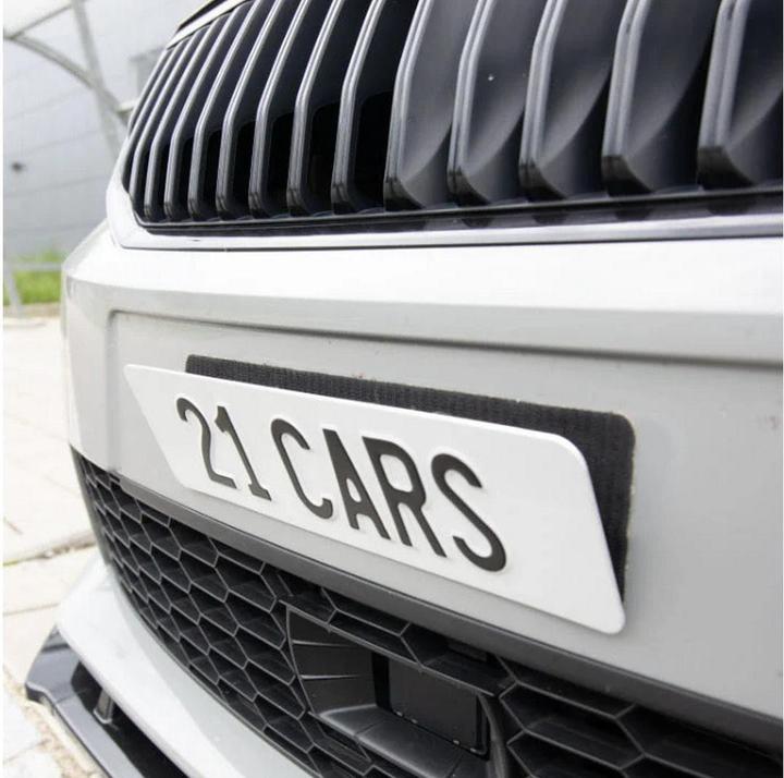 Immagine prodotto 21cars Klett Wechselschild Nummernschild Kennzeichenhalter | Rahmenlos (Effigie)