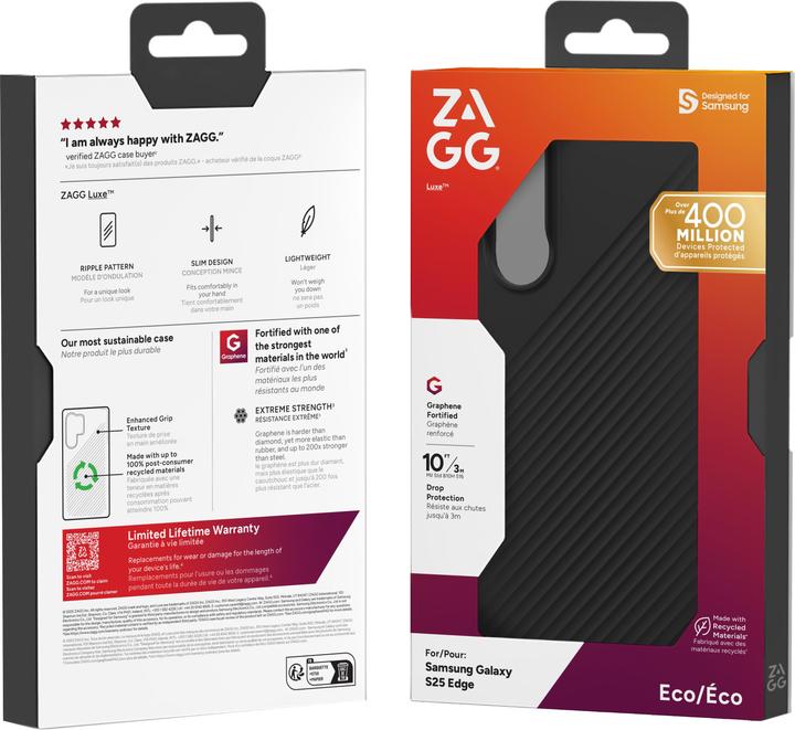 Produktbild Zagg Luxe Graphen Back Cover Schwarz Samsung Galaxy S25 Edge (Samsung Galaxy S25 Edge)