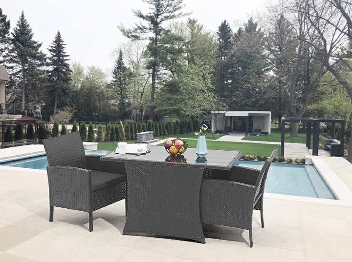 Immagine prodotto Möbilia Gruppo di sedute da giardino nero