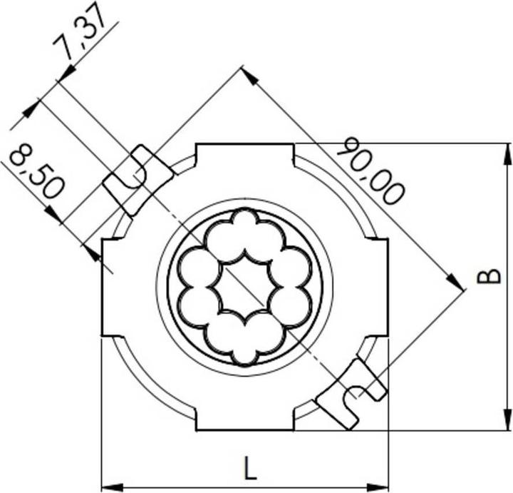 Immagine prodotto Wiska COMBI 304 INTERRUTTORE RS/1-2 BK Interruttore rotante 250V 10A IP66 1pz.