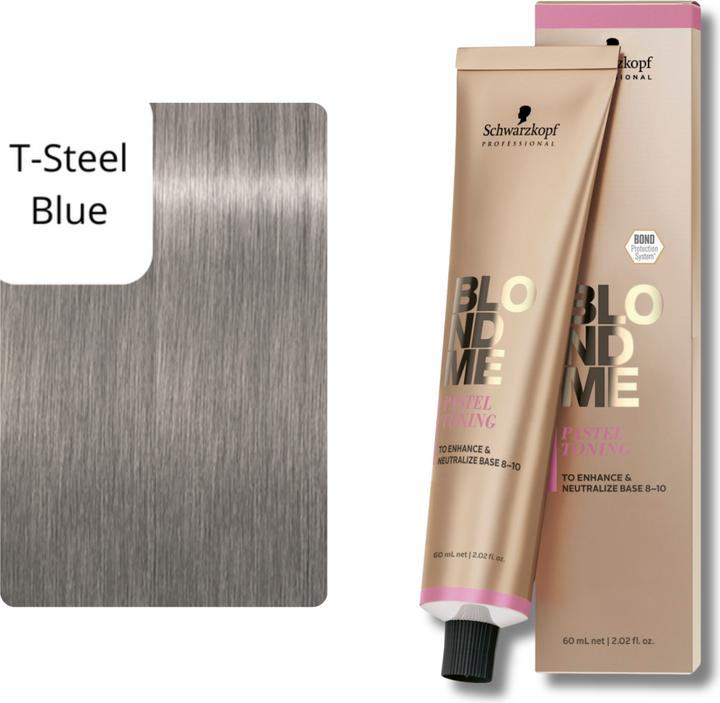 Immagine prodotto Schwarzkopf Blondme - Tonalità pastello blu acciaio (T-Blu acciaio)