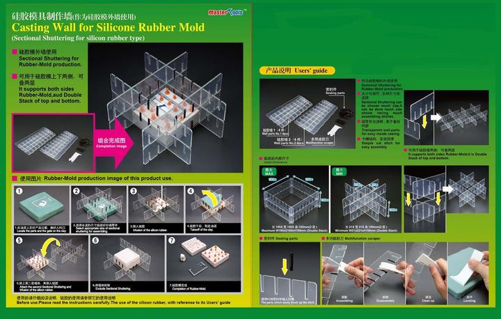 Image du produit Master Tools Mur de moulage pour moule en caoutchouc silicone