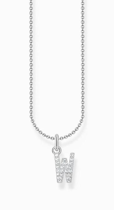 Image du produit Thomas Sabo Chaîne avec pendentif lettre W argent (Argent sterling 925, 38 - 45 cm)