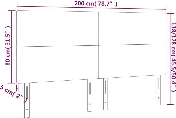 Actual product image VidaXL Cain (200 x 5 x 128 cm)