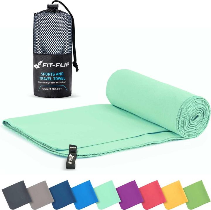 Image du produit Fit-Flip Mikrofaser Handtuch schnelltrocknend mit Tasche 80x160cm (80 x 160 cm)