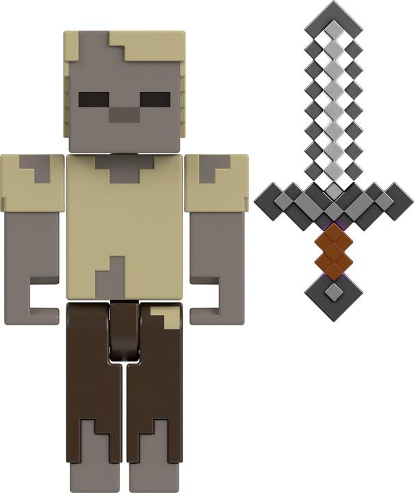 Actual product image Mattel MINECRAFT 3.25' CORE FIGURE Husk