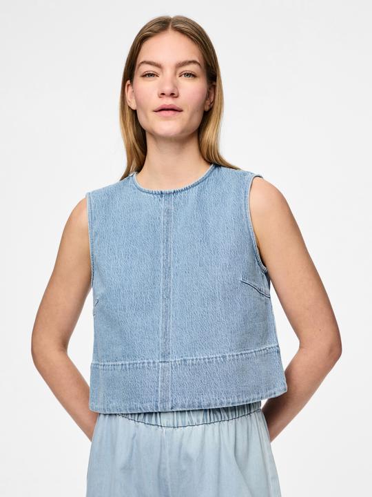 Image du produit Pieces PCFLORA ÄRMELLOSES DENIM Oberteil (M)