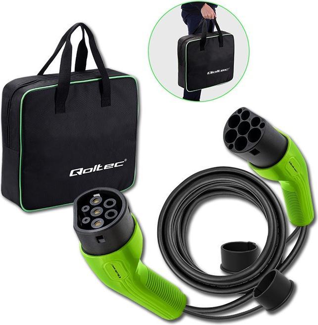 Produktbild Qoltec 52473 EV-Kabel Typ 2 (11 kW, 16 A, 5 m)