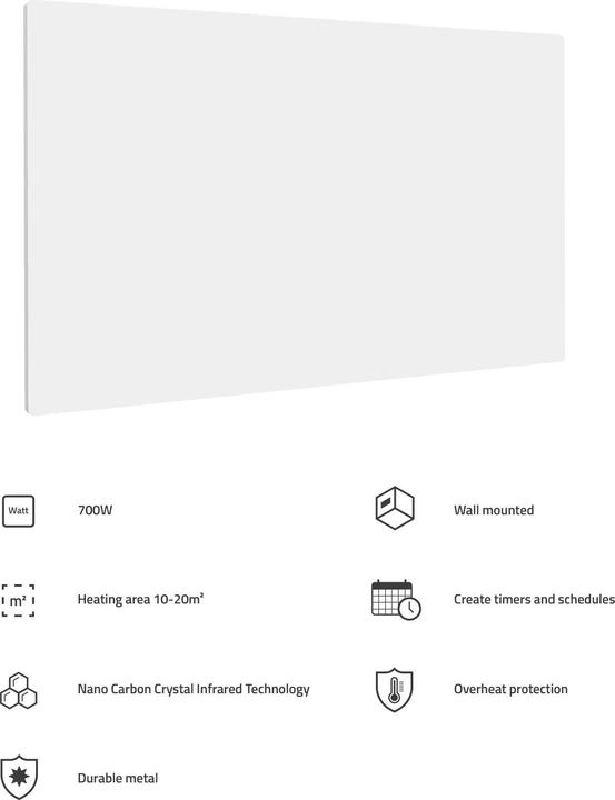 Productafbeelding Hombli Smart Infrarood Heatpanel 700w (700 W)