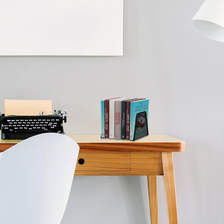 Actual product image Relaxdays Set of 2 Bookends for Shelves (12.5 x 9 x 14.5 cm)