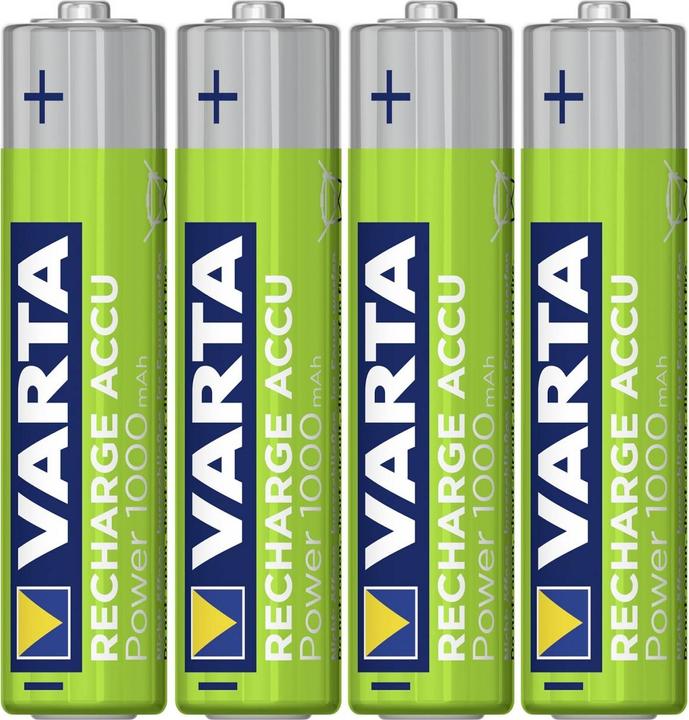 Produktbild Varta Recharge Accu Power (4 Stk., AAA, 1000 mAh)