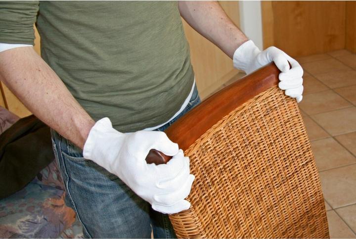 Actual product image Kerbl 29725/6 Cotton glove Dermatex, 6-pack, bleached, ladies (8), white (8)