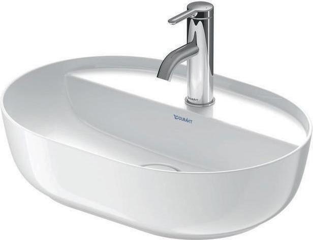 Produktbild Duravit Aufsatzbecken LUV o ÜL m HLB 500x350mm 1 Hahnloch weiss WG (Aufsatzspülbecken, 35 cm, 50 cm)